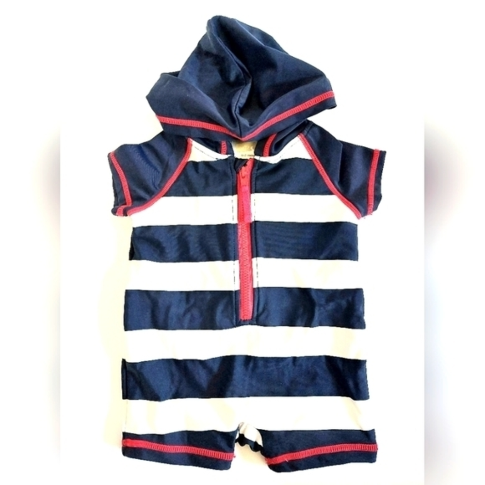 Crazy8 Swim‎ Outfit Red White And Blue Stripe 0-3months